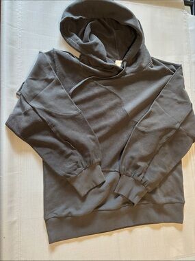 Rare/self size 3 M All gender Charcoal Gray Hooded Sweatshirt NWOT